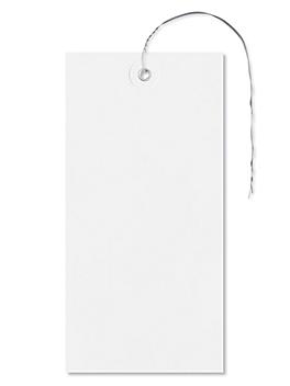 White Tyvek&reg; Tags - #8, 6 1/4 x 3 1/8", Pre-wired S-2028PW
