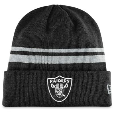 Oakland Raiders NFL New Era Biggie Pom Beanie Knit Hat - Cyberteez
