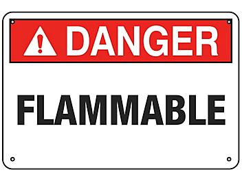 "Flammable" Sign - Aluminum S-20308A