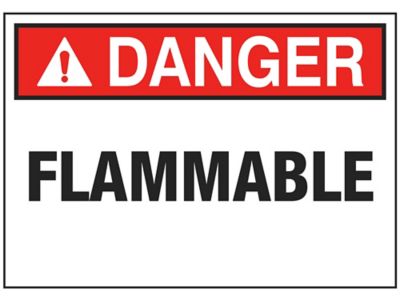 "Flammable" Sign - Vinyl, Adhesive-Backed S-20308V