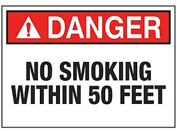 "No Smoking Within 50 Feet" Sign