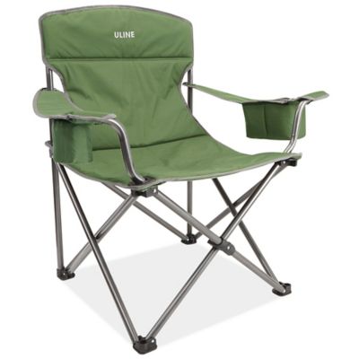 2-Piece Green Folding Outdoor Chair with Storage Bag, Portable Chair F