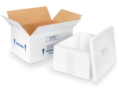 4 cajas térmicas de espuma de poliestireno de alta calidad con  tapas de 11.25 x 9.25 pulgadas : Productos de Oficina