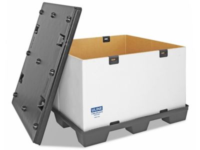 Reusable Bulk Container Corrugated, 48 x 40 x 30" S20450 Uline