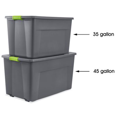 Centrex Rugged Tote Medium 45-Gallons (180-Quart) Gray Rolling Tote with  Latching Lid in the Plastic Storage Containers department at