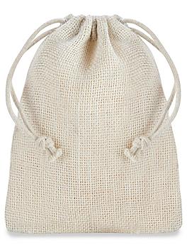 Burlap Bags with Drawstring - 4 x 6", Ivory S-20525I
