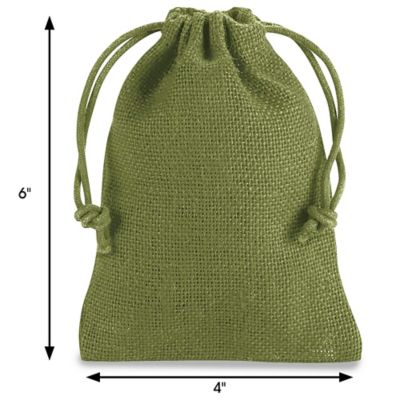 4 x 6 Small Burlap Bags With Drawstring - 100% Natural Jute