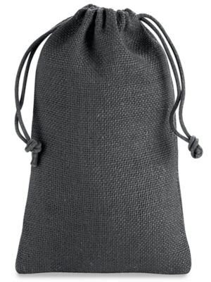 Black Cotton Drawstring Bags Or Sacks From Stock In Packs 10