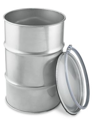 Stainless Steel Drum With Lid - 105 Litres Volume