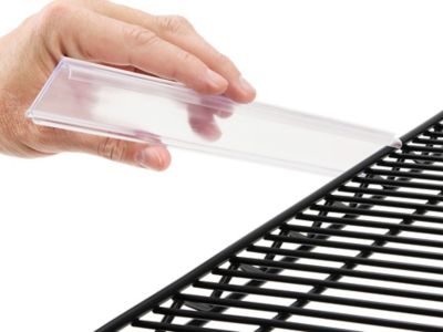 PVC Label Holders For Shelving 30-Pack Clear Wire Shelf Label Holders ...