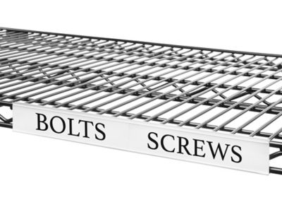 Porte-étiquettes avec cartes pour rayonnage en fil de métal standard – 3 po  S-14461 - Uline