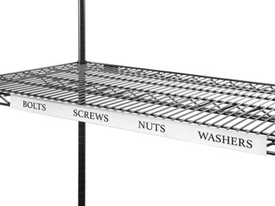 Porte-étiquettes avec cartes pour rayonnage en fil de métal standard – 6 po  S-14462 - Uline