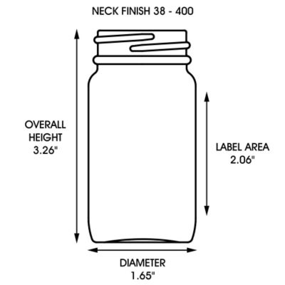 Wide-Mouth Glass Jars - 2 oz, Metal Cap
