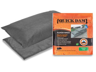 Quick Dam Flood Bags 3.5 inch H x 12 inch W x 24 inch L Sandless Sandbags 6