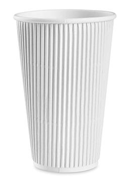 Uline Ripple Insulated Cups - 16 oz, White S-20562W