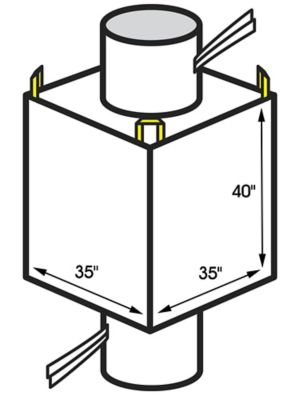 Bulk Bags (FIBC) - Spout Top, Spout Bottom, 35 x 35 x 40