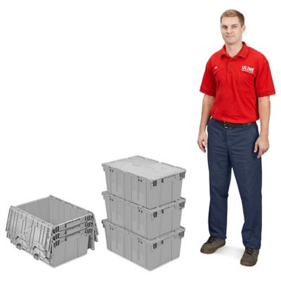 Plastic Storage Container - 30 x 19 x 14, 90 Quarts - ULINE - Carton of 4 - S-25104