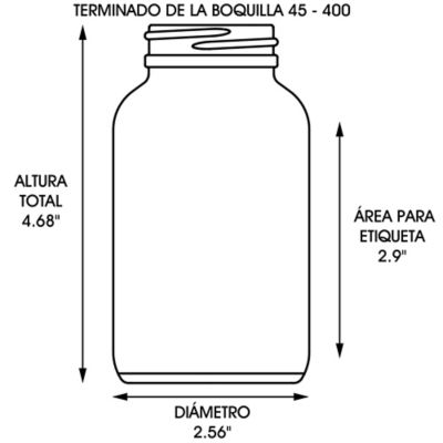 Amber Wide-Mouth Glass Jars - 8 oz S-20591 - Uline