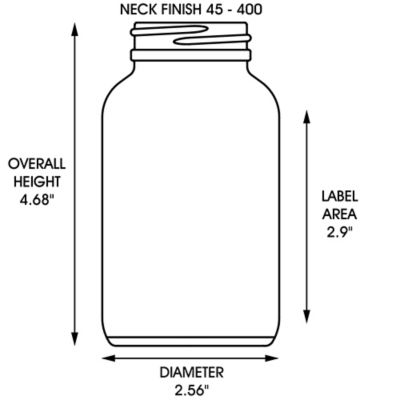 Amber Straight-Sided Glass Jars - 8 oz, Phenolic Cap S-24533 - Uline