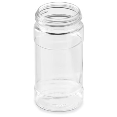 12 Empty - 8 fl Oz (3.75 oz dry powder) PET Plastic Spice Jars with Caps