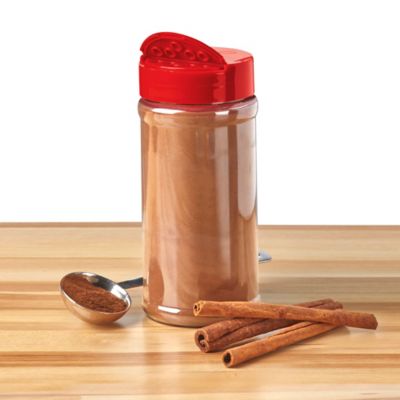 Plastic Spice Jars Bulk Pack - 16 oz, Unlined, Red Cap S-20598B-R