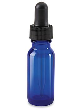 Glass Dropper Bottles - 1/2 oz, Blue S-20604BLU