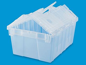 Clear Industrial Totes - 19.9 x 14.2 x 8.4" S-20609
