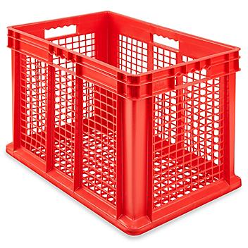Mesh Straight Wall Container - 24 x 16 x 16 1/2", Red S-20635R