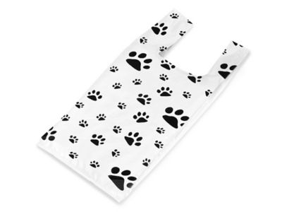 T Shirt Bags Paw Print 7 x 5 x 16