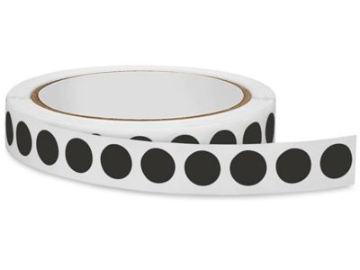 Blank Inventory Circle Labels - Black, 1/2" S-2063BL