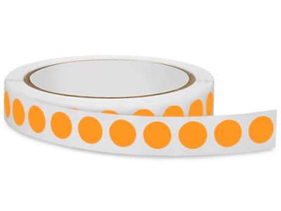 Blank Inventory Circle Labels - Fluorescent Orange, 1/2" S-2063O