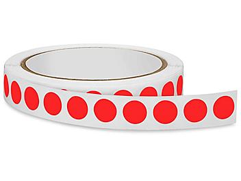 Blank Inventory Circle Labels - Red, 1/2" S-2063RED