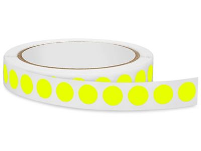 Blank Inventory Circle Labels - Fluorescent Yellow, 1/2" S-2063Y