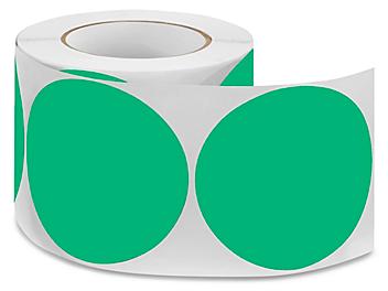 Blank Inventory Circle Labels - Kelly Green, 4" S-2064GR