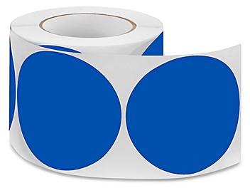 Blank Inventory Circle Labels - Royal Blue, 4" S-2064RY