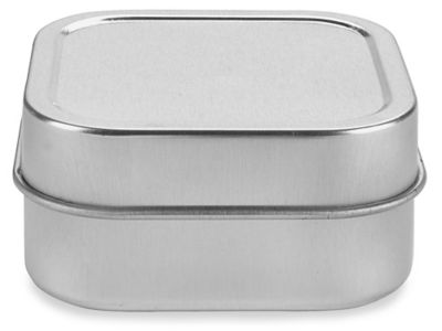 Small RecTurquoiseular Tin Can | Quantity: 24 | Width: 2 5/8 inch by Paper Mart