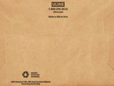 White Paper Shopping Bags - 5 1/2 x 3 1/4 x 8 3/8, Rose S-8518 - Uline