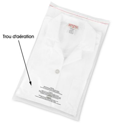 Resealable Suffocation Warning Bags with Vent Hole - 1.5 Mil, 12 x 18" S-20701