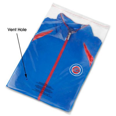 Resealable Suffocation Warning Bags with Vent Hole - 1.5 Mil, 14 x 20" S-20702