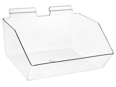 Slatwall Acrylic Bins - 12 x 9 1/2 x 5 1/2" S-20709