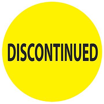 Circle Inventory Control Labels - "Discontinued", 2"
