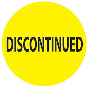Circle Inventory Control Labels - "Discontinued", 2" S-20760