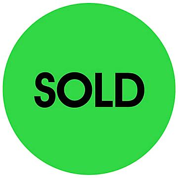 Circle Inventory Control Labels - "Sold", 2"