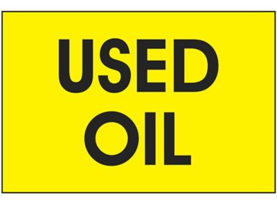 Disposal/Trash Labels - "Used Oil", 2 x 3" S-20764