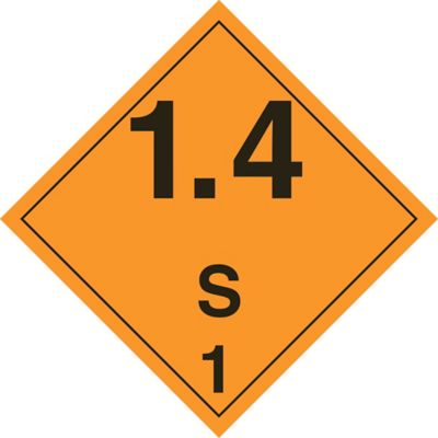  International Placard - Explosives "1.4S"