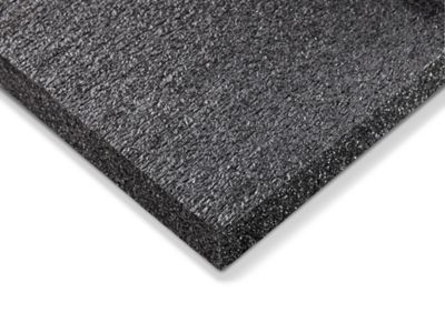 Plank Foam Without Adhesive - Non-Perfed, Charcoal, 48 x 96 x 1 - ULINE - 1 Bag of 2 - S-20811