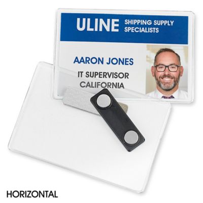 Name Badge Holders - 3 x 2", Horizontal, Deluxe Magnetic S-20814