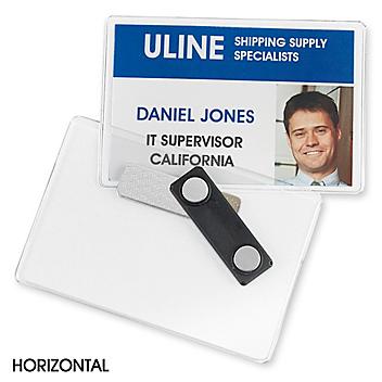 Name Badge Holders - 3 x 2", Wide, Deluxe Magnetic S-20814