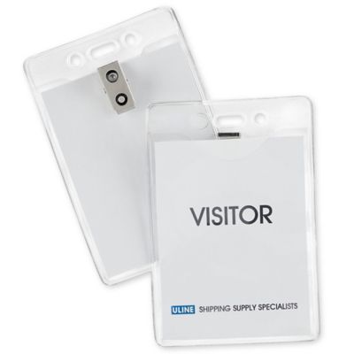 Name Badge Holders - 3 x 4", Vertical, Clip-on Style S-20815