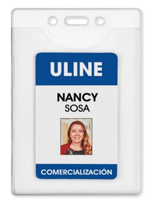 Gafetes - 3 x 4", Vertical, Pre-Punched S-20816